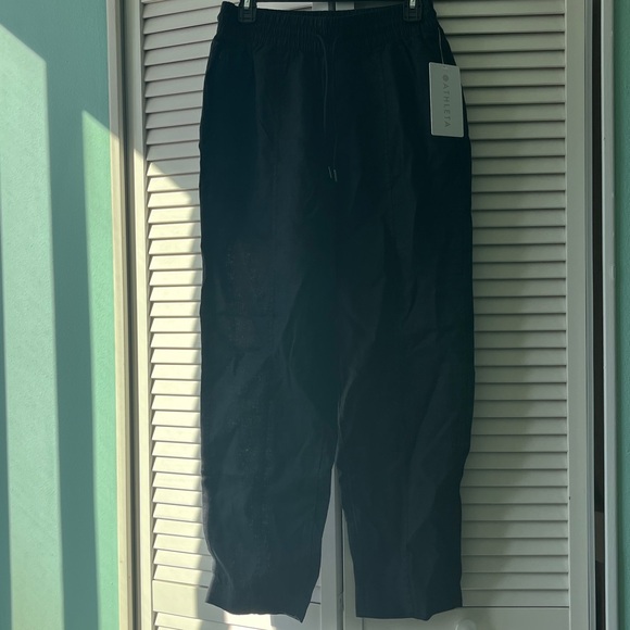 NWT retreat linen ankle pants, size S, Black, 100% European Linen - Picture 4 of 7